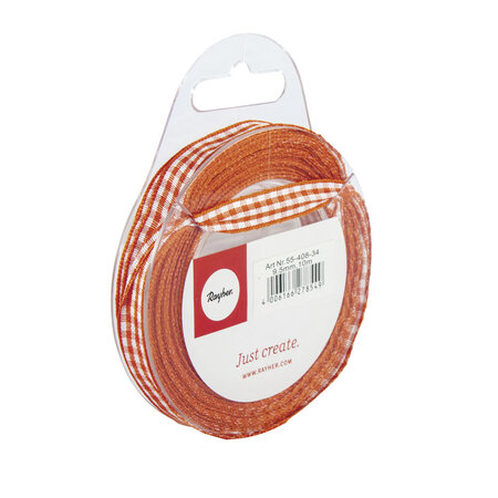 Ruban quadrillé Orange 9 5 mm 10 m