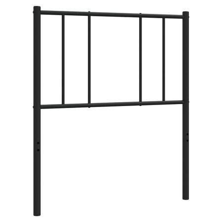 vidaXL Tête de lit métal noir 80 cm