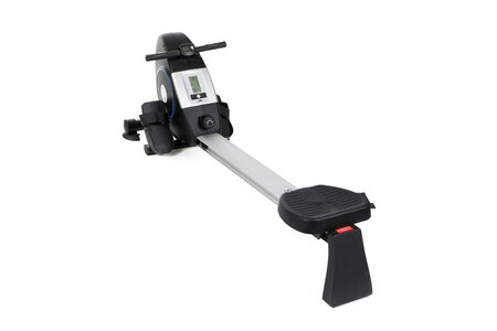 Rameur à tirage central o'fitness - compteur 5 fonctions - roue magnétique : 5 kg