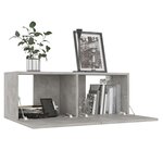 vidaXL Ensemble de meubles TV 4 Pièces Gris béton Aggloméré
