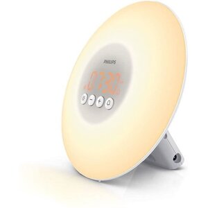 Philips hf3500/01 réveil lumineux - lumiere simulateur d'aube avec 10 réglages d'intensité lumineuse/alarme