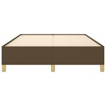 vidaXL Cadre de lit Marron foncé 140x200 cm Tissu