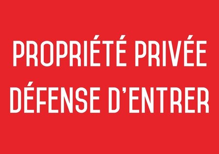 Autocollant vinyl - propriété privée  défense d'entrer - l.297 x h.200 mm uttscheid