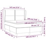vidaXL Lit à sommier tapissier avec matelas Noir 140x190 cm Similicuir