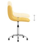 vidaXL Chaises pivotantes à manger lot de 2 jaune moutarde tissu