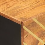vidaXL Tables de chevet 2 Pièces marron et noir bois de manguier solide