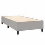 vidaXL Lit à sommier tapissier avec matelas Gris clair 100x200cm Tissu
