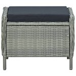 vidaXL Ensemble de salle à manger de jardin 7 Pièces Gris clair
