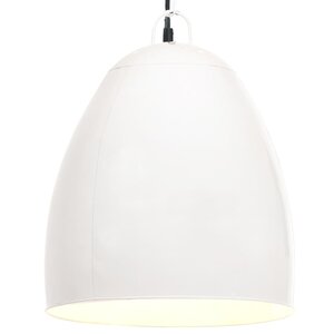 vidaXL Lampe suspendue industrielle 25 W Blanc Rond 42 cm E27