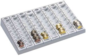 monnayeur monobloc avec 8 colonnes amovibles, gris WEDO