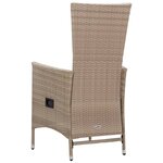 vidaXL Ensemble de salle à manger de jardin 5 Pièces Beige