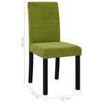 vidaXL Chaises à manger lot de 4 vert clair velours