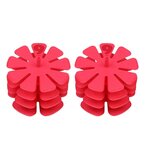 2 kits de 4 marque-parts de gâteau 5  6  7 et 9 parts