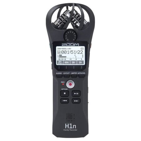 Zoom H1n Enregistreur numérique 2 pistes (1 piste stéréo) - 2 micros a condensateur en configuration X/Y a 90°, jusqu?
