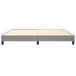 vidaXL Sommier à ressorts de lit Gris clair 200x200 cm Velours