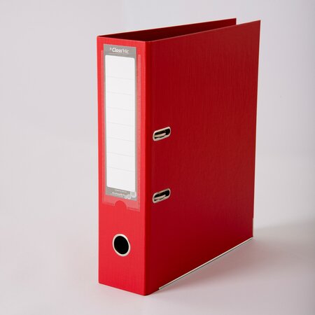 Lot de 10 Classeurs A4 Class'Hic ROUGE haut de gamme - dos 8 cm - marque enveloppebulle