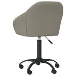 vidaXL Chaises pivotantes à manger lot de 6 gris clair velours