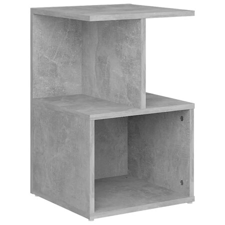 vidaXL Table de chevet Gris béton 35x35x55 cm Aggloméré