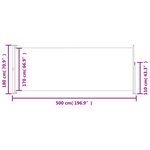 vidaXL Auvent latéral rétractable de patio 180x500 cm Bleu