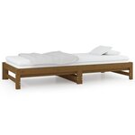 vidaXL Lit coulissant Marron miel 2x(80x200) cm Bois de pin massif