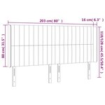 vidaXL Tête de lit à LED Vert 203x16x118/128 cm Tissu