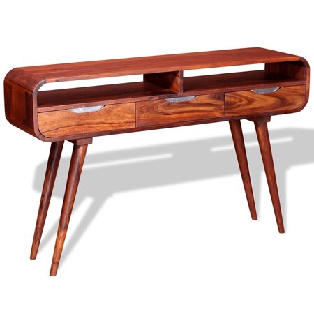 vidaXL Table console Bois massif de Sesham 120 x 30 x 75 cm