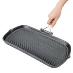 Poêle grill en fonte rainurée - vogue -  - fonteoui 225x380x37mm