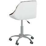 vidaXL Chaises à manger pivotantes lot de 2 marron et blanc similicuir