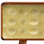 vidaXL Buffet Bois de Sesham solide Imprimé doré 120 x 30 x 80 cm
