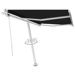 vidaXL Auvent automatique sur pied 300x250 cm Anthracite