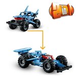 Lego 42134 technic monster jam megalodon  voiture jouet pour enfants +7 ans 2 en 1 truck et low racer lusca a rétrofriction