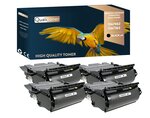 Qualitoner lot de x4 toners 12a7462 12a7362 noir compatible pour lexmark