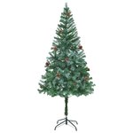 vidaXL Arbre de Noël artificiel avec pommes de pin 180 cm