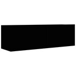 vidaXL Ensemble de meuble TV 8 Pièces Noir Aggloméré