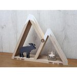 L'Étagère Montagne - 37X30X8 Cm - Bois