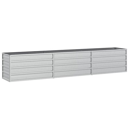 vidaXL Lit surélevé de jardin 240x40x45 cm Acier galvanisé Argenté