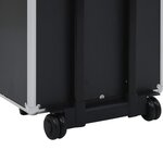 vidaXL Chariot de maquillage Aluminium Noir
