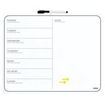 Desq panneau de notes hebdomadaire magnétique sans cadre 40x50cm blanc