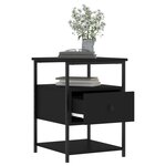 vidaXL Tables de chevet 2 Pièces noir 40x42x56 cm bois d’ingénierie