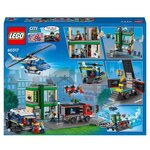 Lego 60317 city la course-poursuite de la police a la banque  jouets drone et 2 camions pour enfants +7 ans  sets d'aventures