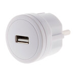 Chargeur USB 2 1A compact Blanc - Zenitech