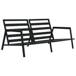 vidaXL Salon de jardin 4 Pièces avec coussins Aluminium Gris foncé