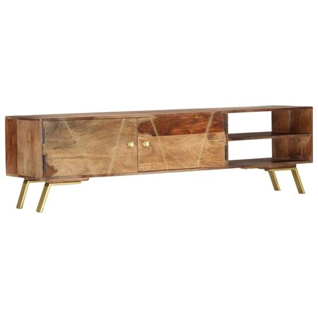 vidaXL Meuble TV 140x30x40 cm Bois solide