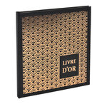 Livre D'or 140 Pages Tranche Or - Format 21x19cm - Palmyre - Noir Arc De Cercle - Exacompta