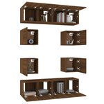 vidaXL Ensemble de meubles TV 8 Pièces Chêne marron Bois d'ingénierie