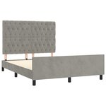 vidaXL Cadre de lit avec tête de lit Gris clair 140x200 cm