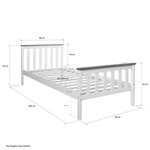 Lit en bois de jeunesse 90 x 200 blanc