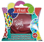 Ballons de baudruche prénom Axel