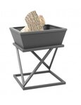 Brasero de jardin carré LASY en acier avec ou sans couvercle