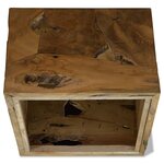 vidaXL Table basse 50 x 50 x 35 cm Teck véritable Marron